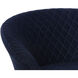 Carine Quilted Abbington Navy Swivel Lounge Chair, Swivel